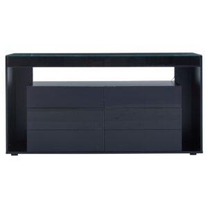 wohnli-moebel-suche-M25094104 Wohnli Möbelsuche - Luxus-Lack-Sideboard mit 6 Schubladen und LEDs