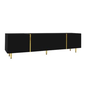 wohnli-moebel-suche-M25094112 Wohnli Möbelsuche - 4-türiger lackierter TV-Schrank mit Goldenen Akzenten