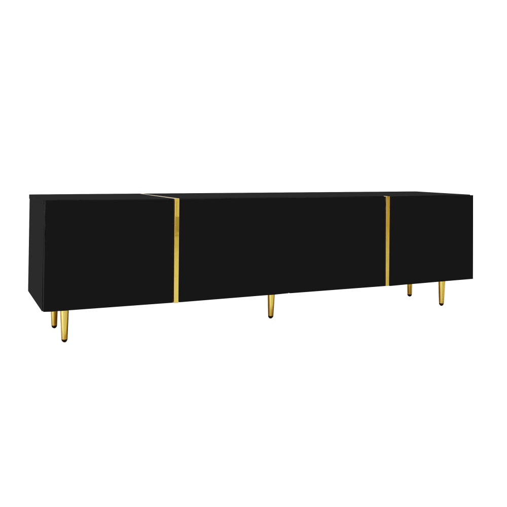 wohnli-moebel-suche-M25094112 Wohnli Möbelsuche - 4-türiger lackierter TV-Schrank mit Goldenen Akzenten