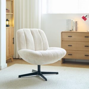 wohnli-moebel-suche-M25094207-1 Drehsessel aus Metall und Kord Beige 73x82x74cm Samt Beige Nordlys Sofas und Sessel Sessel, Poufs und Fußbänke Sessel