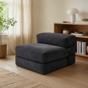 wohnli-moebel-suche-M25095218-1 Schlafsessel 70x190 cm dunkelgrau 190x40x70cm Samt Grau Bananair Sofas und Sessel Sessel, Poufs und Fußbänke Sessel