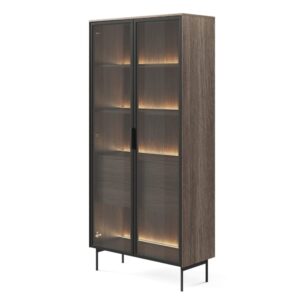 Wohnli Möbelsuche - Vitrine mit zwei Schubladen und LED