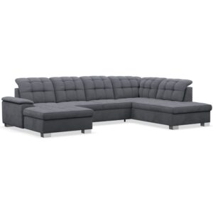 Wohnli Möbelsuche - Wohnlandschaft mit Schlaffunktion und Veloursbezug