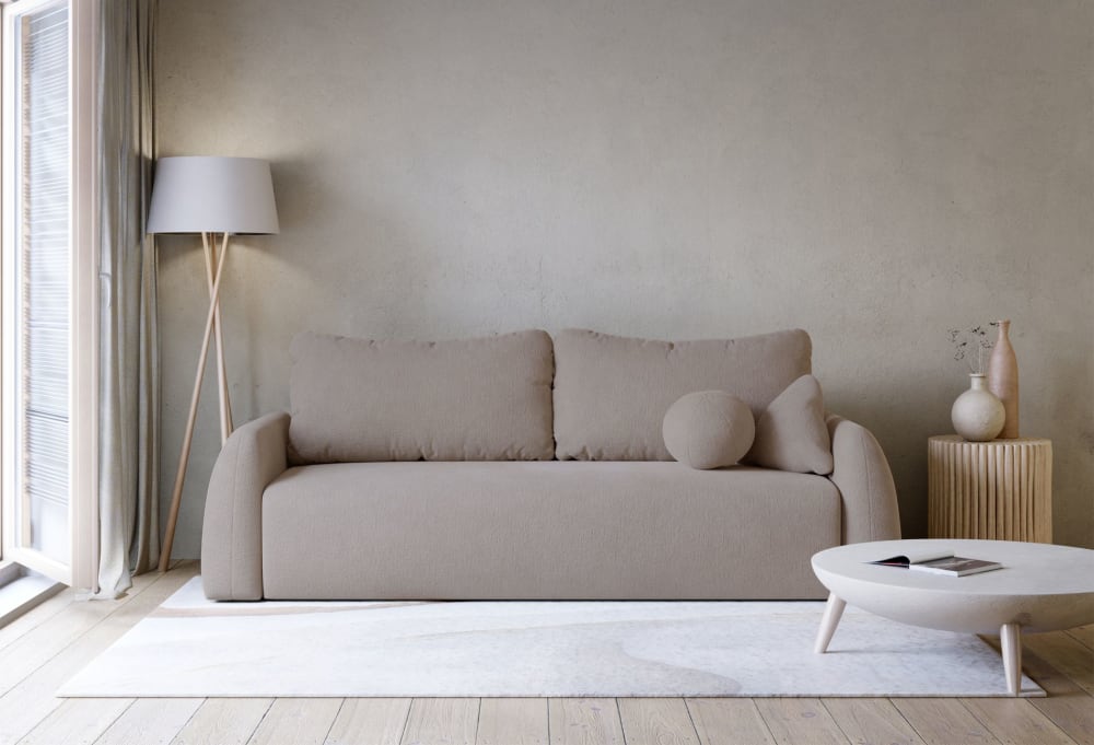 Chenille dunkelbeige