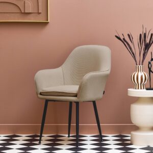 wohnli-moebel-suche-M25096656-1 Cord-Sessel beige Metallbeine 57x84x59cm Metall Beige sweeek Sofas und Sessel Sessel, Poufs und Fußbänke Sessel