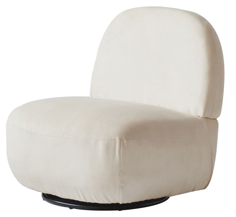 Wohnli Möbelsuche - Drehsessel aus Samt Beige