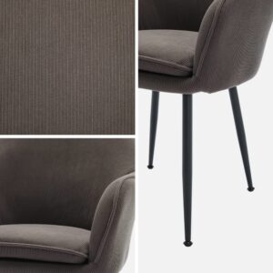 wohnli-moebel-suche-M25096661-1 Cord-Sessel dunkelgrau Metallbeine 57x84x59cm Naturfasern Grau sweeek Sofas und Sessel Sessel, Poufs und Fußbänke Sessel