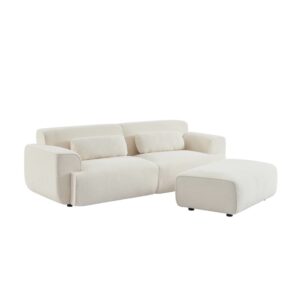 wohnli-moebel-suche-M25096768-1 Fußhocker mit Bouclébezug für 3-Sitzer Sofa