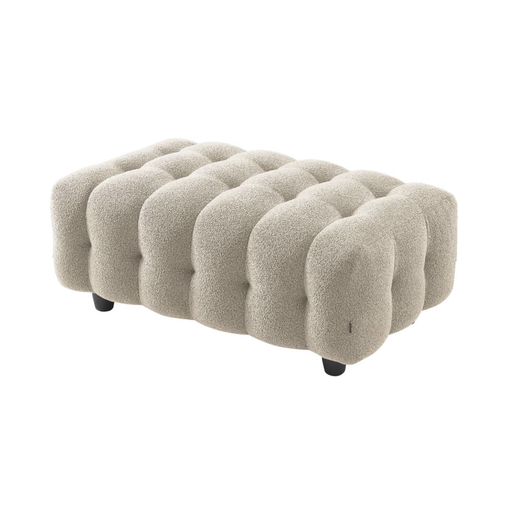 wohnli-moebel-suche-M25096778 Wohnli Möbelsuche - Sitzhocker mit Bouclébezug für 3-Sitzer Sofa beige