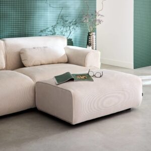 wohnli-moebel-suche-M25096780-1 Fußhocker mit cremefarbenem Cordbezug für 2-Sitzer Sofa