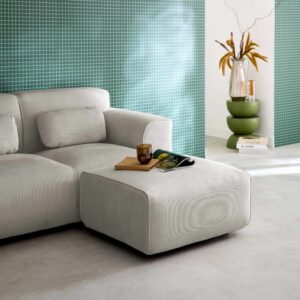 wohnli-moebel-suche-M25096790-1 Hocker mit Cordbezug in greige für 2-Sitzer Sofa 76x41x70cm Holz Beige sweeek Sofas und Sessel Sessel, Poufs und Fußbänke Sitzsäcke