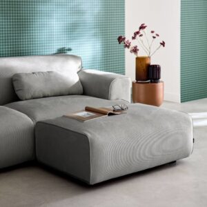 wohnli-moebel-suche-M25096791-1 Fußhocker mit hellgrauem Cordbezug für 2-Sitzer Sofa
