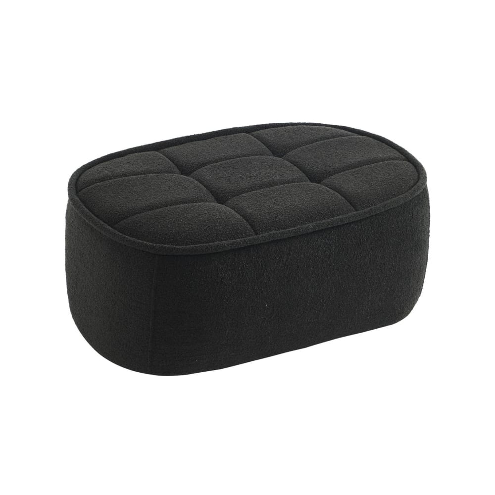 wohnli-moebel-suche-M25096795 Wohnli Möbelsuche - Hocker mit strukturiertem Bouclé-Bezug in schwarz