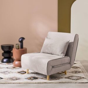 wohnli-moebel-suche-M25096820-1 Sessel mit Schlaffunktion für 1 Person in beige 191x49x77cm Stoff Beige sweeek Sofas und Sessel Sofas Modulare Sofas