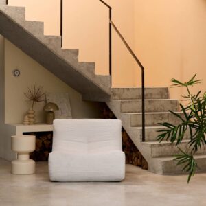 wohnli-moebel-suche-M25096821-1 Sessel ohne Armlehne mit Cordbezug 1 Person cremefarben 91x72x105cm Samt Beige sweeek Sofas und Sessel Sofas Modulare Sofas