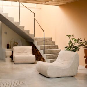wohnli-moebel-suche-M25096823-1 2er-Set Sessel ohne Armlehne mit Samtbezug in beige 91x72x105cm Samt Beige sweeek Sofas und Sessel Sofas Modulare Sofas