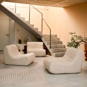 wohnli-moebel-suche-M25096860-1 3er-Set Sessel ohne Armlehne mit Samtbezug in beige 91x72x105cm Samt Beige sweeek Sofas und Sessel Sofas Modulare Sofas