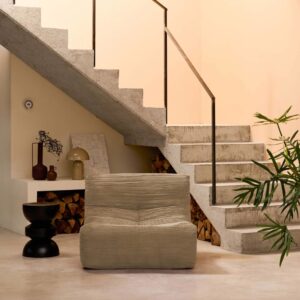 wohnli-moebel-suche-M25096862-1 Sessel ohne Armlehne mit Cordbezug 1 Person dunkelbeige 91x72x105cm Samt Beige sweeek Sofas und Sessel Sofas Modulare Sofas
