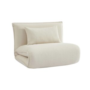 wohnli-moebel-suche-M25096867 Wohnli Möbelsuche - 1-Sitzer Schlafsessel mit Bouclé-Bezug in antikweiß