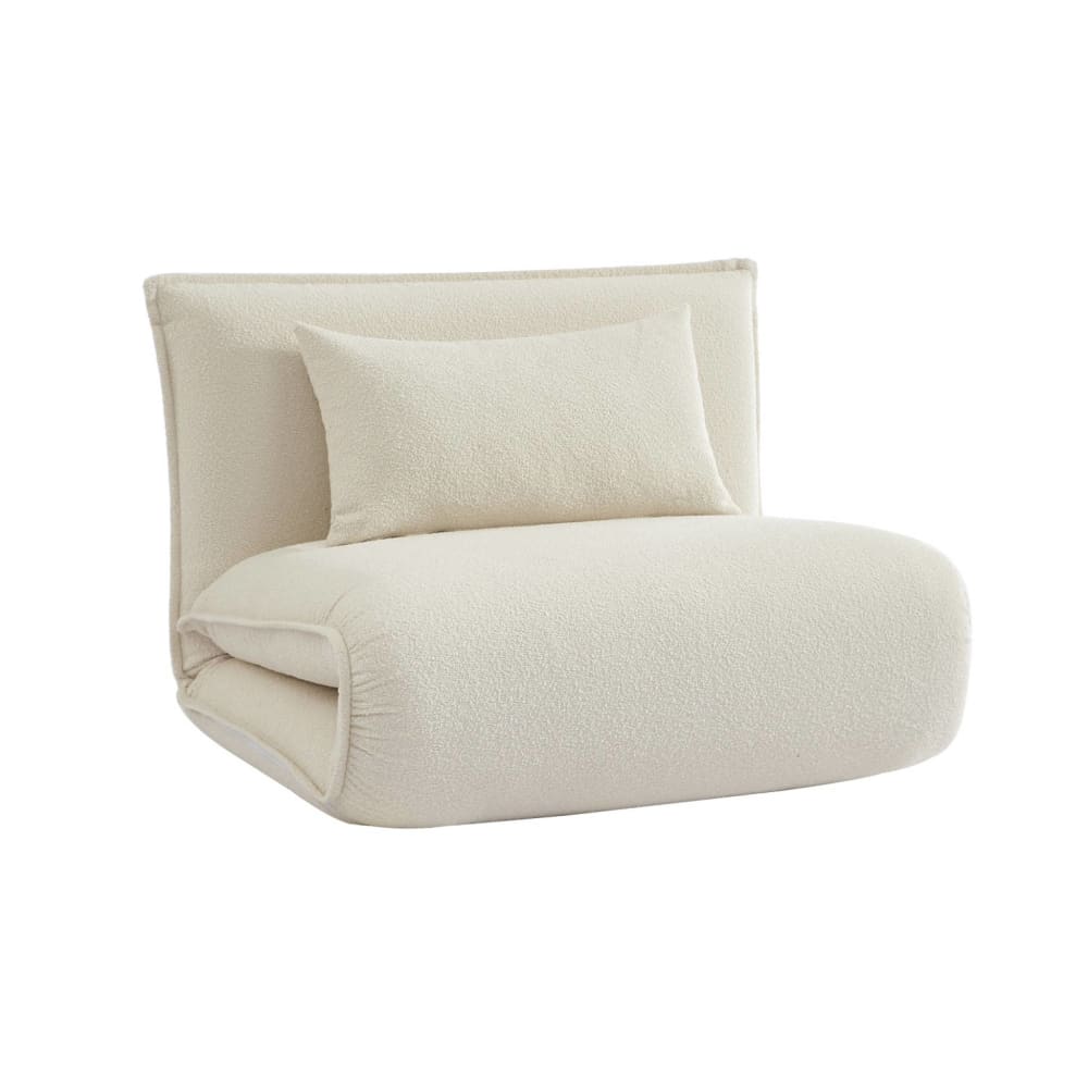 wohnli-moebel-suche-M25096867 Wohnli Möbelsuche - 1-Sitzer Schlafsessel mit Bouclé-Bezug in antikweiß