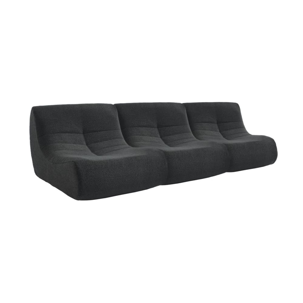 wohnli-moebel-suche-M25096881 Wohnli Möbelsuche - 3er-Set Sessel mit strukturiertem Bouclé-Bezug schwarz
