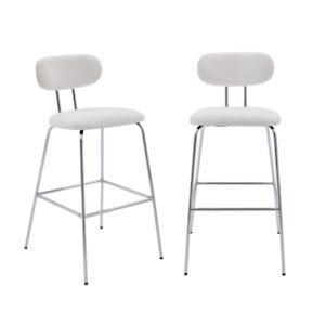 wohnli-moebel-suche-M25096889 Wohnli Möbelsuche - 2er-Set Barhocker eichenfarben/weiß/verchromt