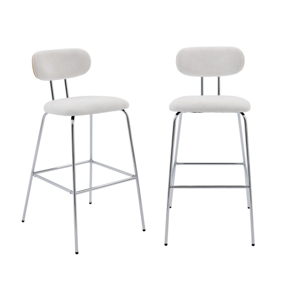 wohnli-moebel-suche-M25096889 Wohnli Möbelsuche - 2er-Set Barhocker eichenfarben/weiß/verchromt