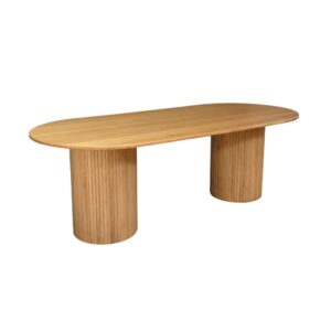 wohnli-moebel-suche-M25096935 Wohnli Möbelsuche - Ovaler Esstisch Heveaholz und Eichenfurnier naturfarben 8 Plätze