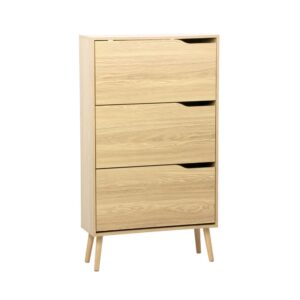 Wohnli Möbelsuche - Skandinavischer Schuhschrank naturfarbenes Holzdekor