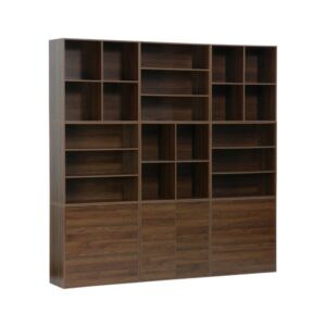 wohnli-moebel-suche-M25096984 Wohnli Möbelsuche - Modulares Regal nussbaumfarbenes Holzdekor 9 Elemente