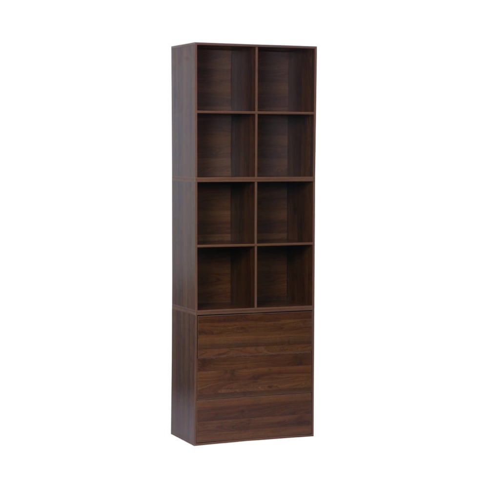 wohnli-moebel-suche-M25096985 Wohnli Möbelsuche - Modulares Regal nussbaumfarbenes Holzdekor 3 Elemente - 3 Schubladen 8