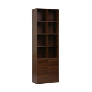 wohnli-moebel-suche-M25096988 Wohnli Möbelsuche - Modulares Regal nussbaumfarbenes Holzdekor 3 Elemente - 2 Türen 8