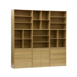 wohnli-moebel-suche-M25097002 Wohnli Möbelsuche - Modulares Regal eichenfarbenes Holzdekor 9 Elemente