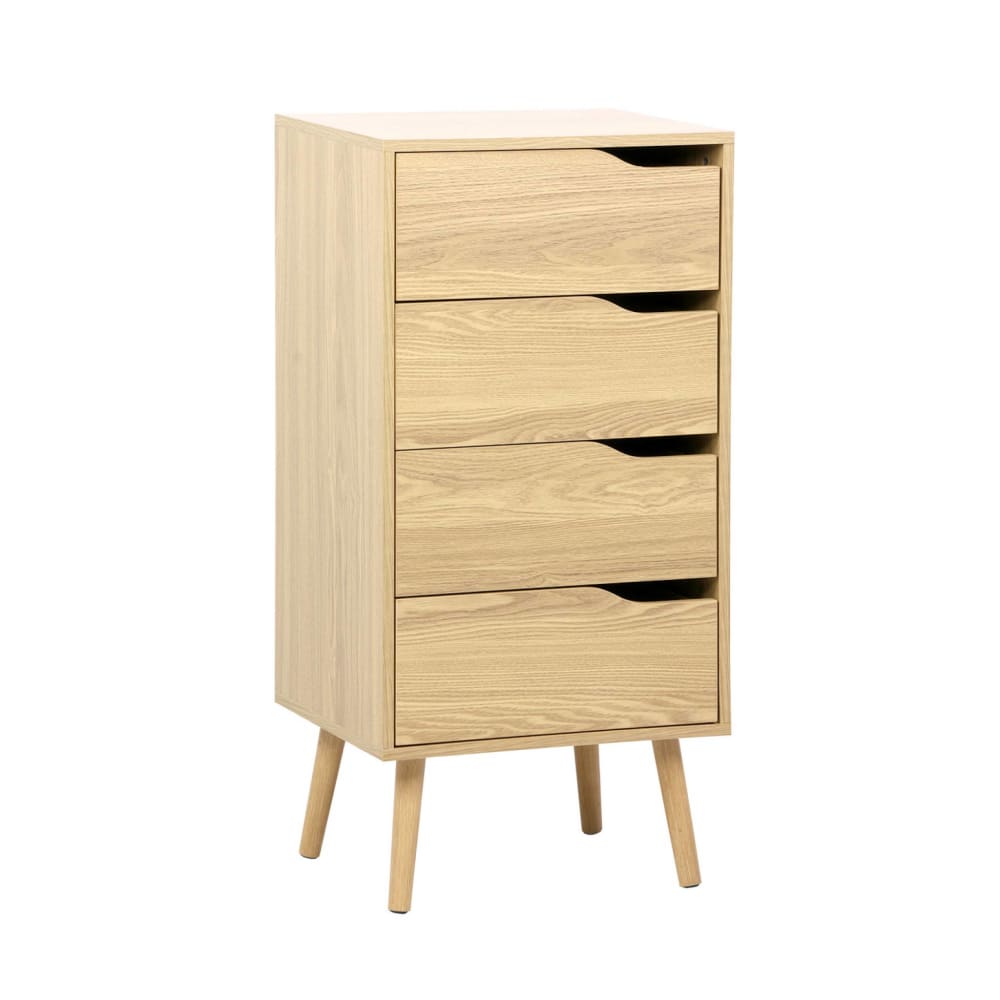 wohnli-moebel-suche-M25097013 Wohnli Möbelsuche - Hochkommode Holzdekor naturfarben 4 Schubladen