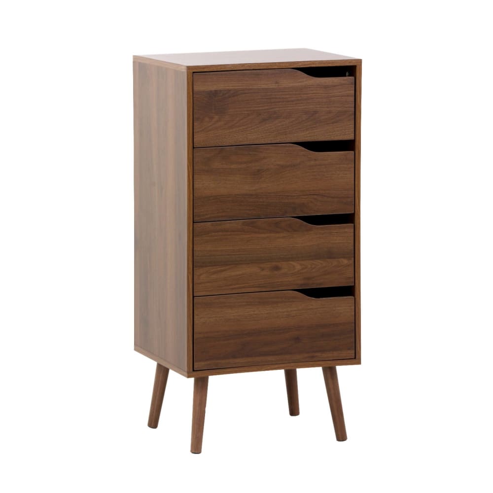 wohnli-moebel-suche-M25097015 Wohnli Möbelsuche - Hochkommode Holzdekor nussbaumfarben 4 Schubladen