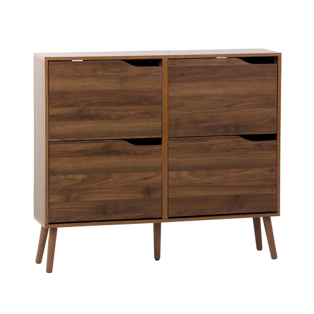 wohnli-moebel-suche-M25097070 Wohnli Möbelsuche - Schuhschrank nussbaumfarbenes Holzdekor Kapazität 16 Paare