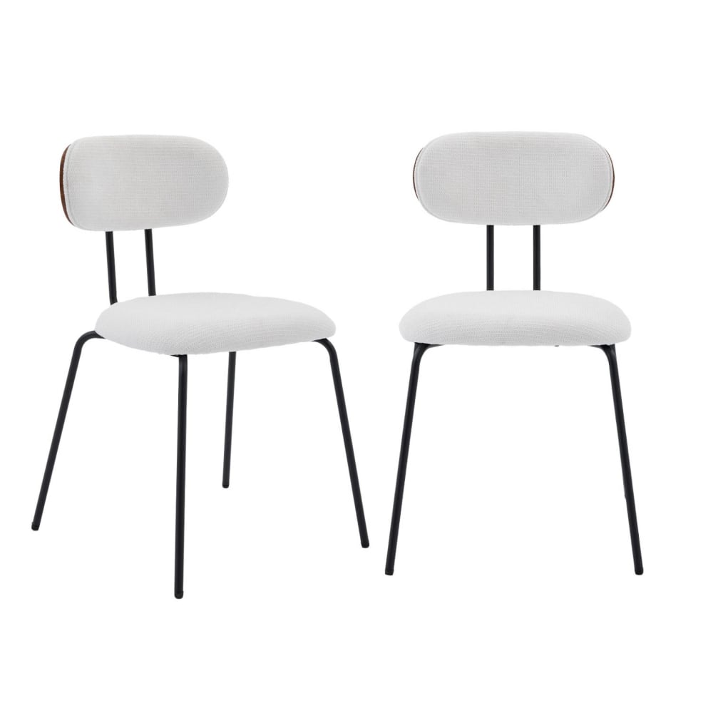 wohnli-moebel-suche-M25097077 Wohnli Möbelsuche - 2er-Set Stühle nussbaumfarben/weiß/schwarz