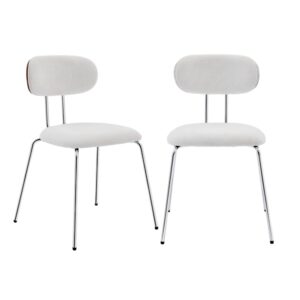 wohnli-moebel-suche-M25097081 Wohnli Möbelsuche - 2er-Set Stühle nussbaumfarben/weiß/verchromt