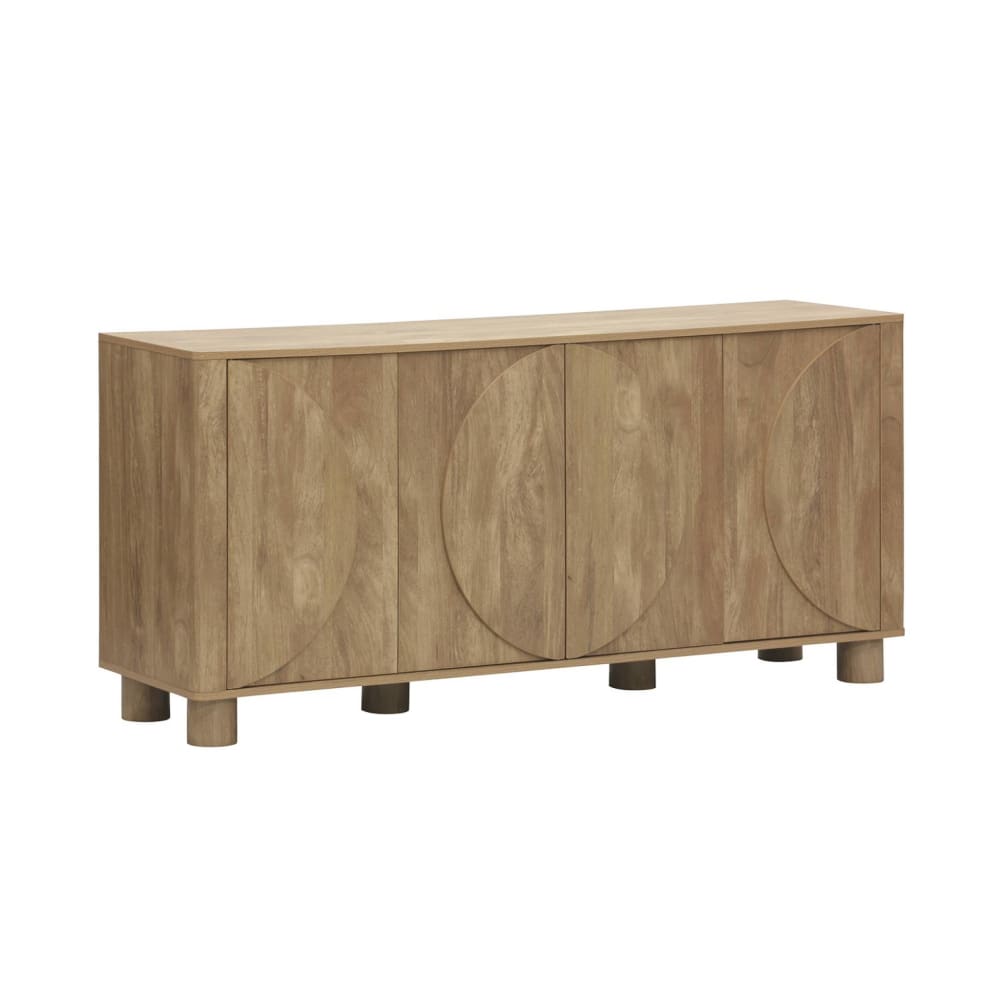 wohnli-moebel-suche-M25097083 Wohnli Möbelsuche - Exotisches Sideboard mit Mangoholz-Optik und 4 Türen 155 cm
