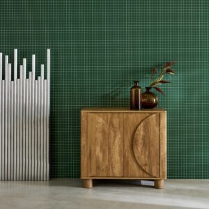Exotisches Sideboard mit Mangoholzoptik und 2 Türen 80 cm 80x72x40cm Spanplatte Braun sweeek Möbel Esszimmermöbel Sideboards, Highboards & niedrige Anrichten