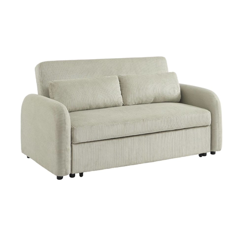 wohnli-moebel-suche-M25097113 Wohnli Möbelsuche - 2-Sitzer Schlafsofa mit Cordbezug in hellgrau