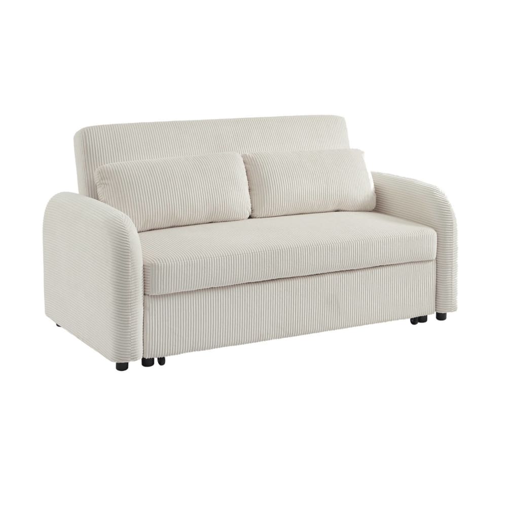 wohnli-moebel-suche-M25097114 Wohnli Möbelsuche - 2-Sitzer Schlafsofa mit Cordbezug in weiß