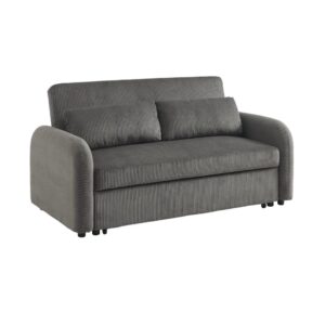Wohnli Möbelsuche - 2-Sitzer Schlafsofa mit Cordbezug in dunkelgrau
