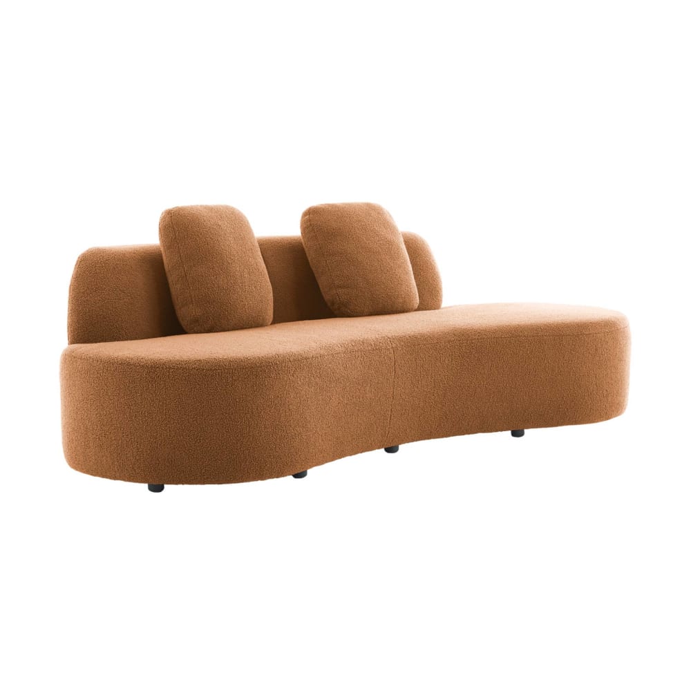 wohnli-moebel-suche-M25097159 Wohnli Möbelsuche - 3-Sitzer Sofa mit organischer Form und Bouclé-Bezug in camel