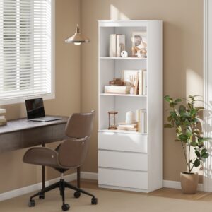 wohnli-moebel-suche-M25097694 Wohnli Möbelsuche - Weißholz-Dreietagen-&Drei-Schubladen-Bücherregal