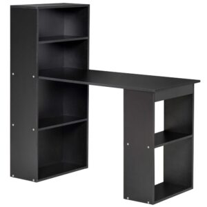 Wohnli Möbelsuche - Bureau informatique d'angle avec étagère de rangement noir