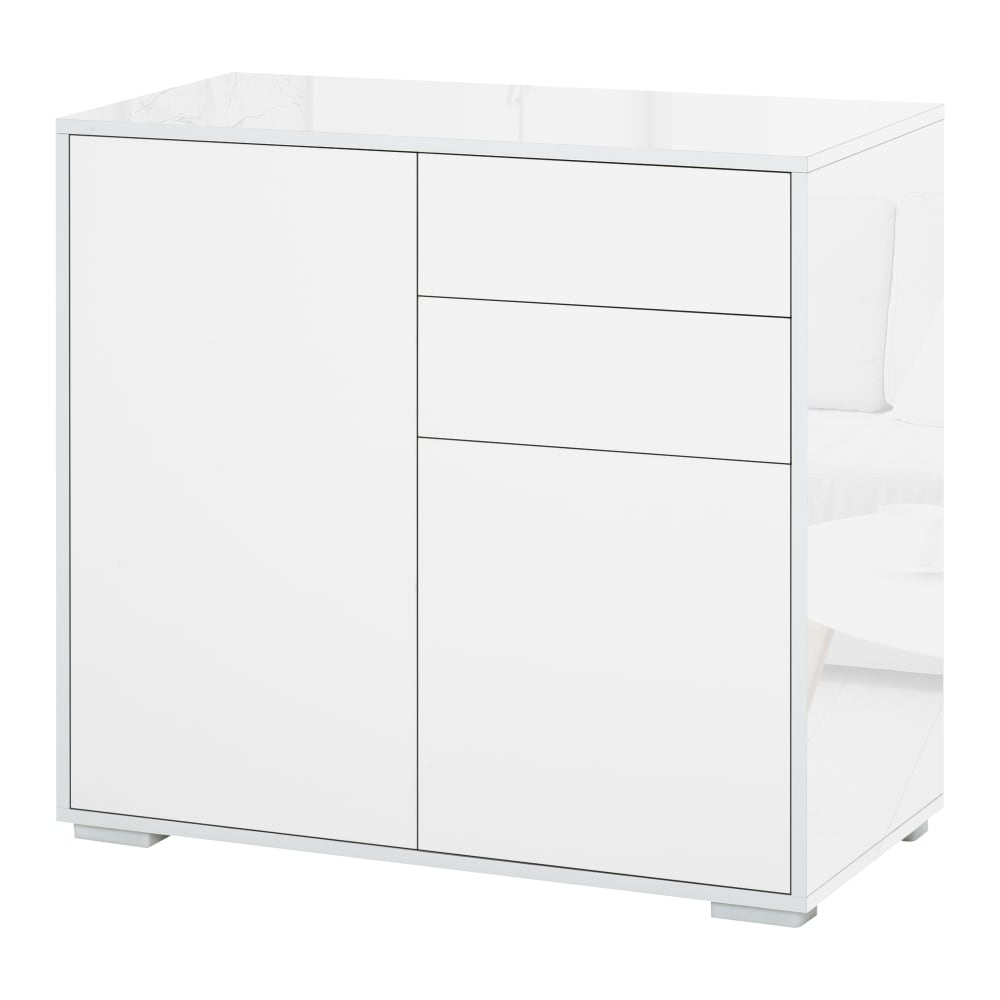 wohnli-moebel-suche-M25097779 Wohnli Möbelsuche - Meuble de rangement avec 2 tiroirs et 2 placards - blanc