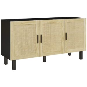 wohnli-moebel-suche-M25097783 Wohnli Möbelsuche - Rattanbuffet mit Cannage & Holz in Schwarz & Natur