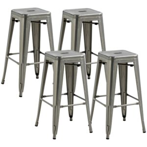 Wohnli Möbelsuche - Metall-Silber-Barhocker