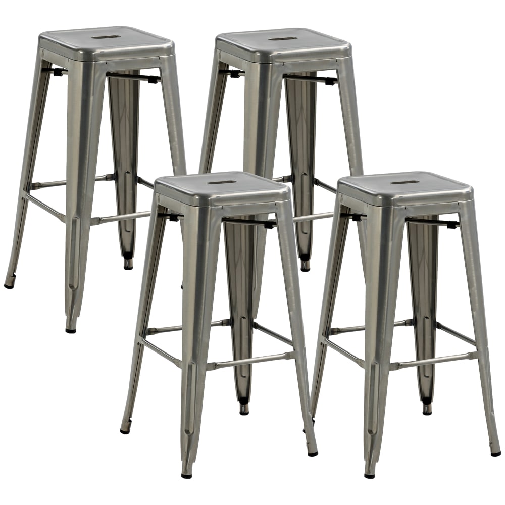wohnli-moebel-suche-M25097841 Wohnli Möbelsuche - Metall-Silber-Barhocker